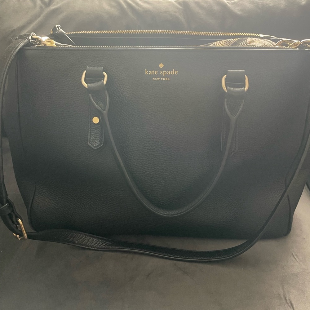 Kate spade New York tote black leather laptop bag